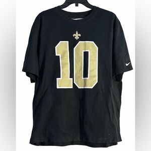 Nike Men's Black Tee with Gold Number
